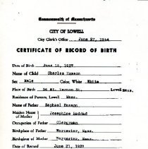 Charles Husson birth certificate - after Husson's ordination