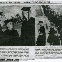 Newspaper article, Husson recieves honorary PhD in divinity, 5/28/1962