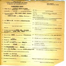 Rafidi passenger card, front