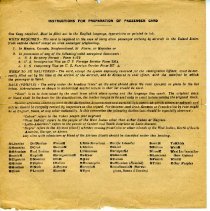 Rafidi passenger card, back