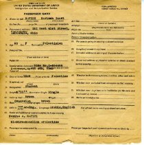 Rafidi passenger card, front