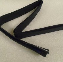 Black fabric belt for martial arts uniform