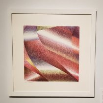 Samia Halaby's "Cleveland" framed in white