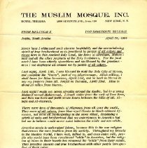 Printed press release on cream paper