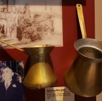 Coffee pots on display at AANM