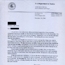 Letter with address and addressee redacted