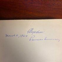 Inscription on the inside of front cover