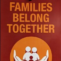Poster reading "Families Belong Together"