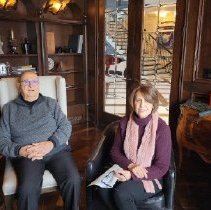 Dr. Anis Ajluni and his wife during their oral history interview