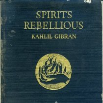 Book cover with gold text "Spirits Rebellious"