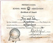 Pen & Ink Award 1974