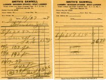 Smith's Sawmill invoices 1948