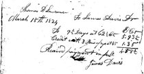 James Davis Receipt 1824