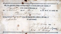 1846 Election Notice Haxweford Twp