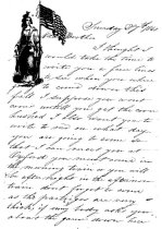 Letter W P Lawrence 1861