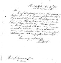 Letter requesting teaching position 1850
