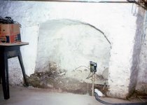 Hannum House Basement Fireplace Support 1982