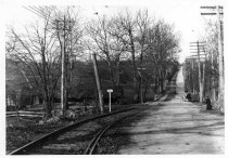 West Chester Turnpike and Trolley Track at Darby Creek