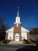 Hope UMC Church Entrance and Steeple