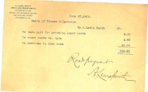 Receipt for legal service - A. Lewis Smith