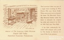 Postcard: Lawrence Cabin- Interior Drawing (1964)