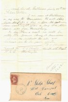Charles Sheaff- Letter to Father Philip Sheaff (1861-07-23)