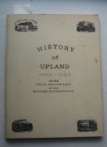 History of Upland, 1683-1969, on the 100th anniversary...