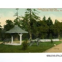 Chinese Bell and Totem Pole, Beacon Hill Park, Victoria, B.C.