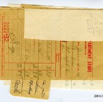 [Quilting materials receipts]