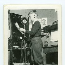 [William Geiger in CKCR studio]