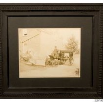 [Alvin Dreisinger with horse drawn hearse]