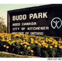 [Budd Park sign]