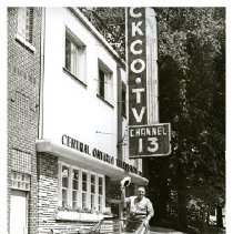 [Big Al in front of CKCO-TV station]