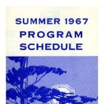 Summer 1967 Program Schedule