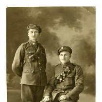 George Schneider and an unidentified soldier