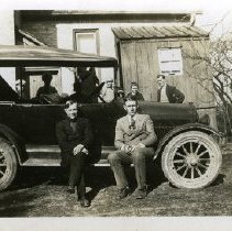 [George Deorksen with automobile]