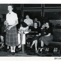 [Marie Lehman and women's bowling team]