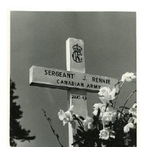 Wooden gravemarker for John Rennie
