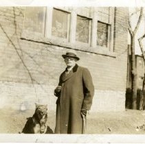 [David Brand and dog]