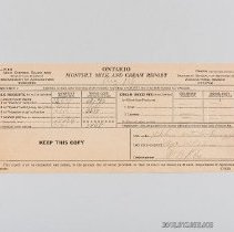 Ontario Monthly Milk and Cream Report