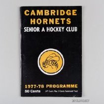 Cambridge Hornets Senior A Hockey Club 1977-87 Programme