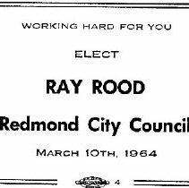 Business Card for Ray Rood Redmond City Council