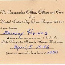 Invite to Grand Canyon Ship Party