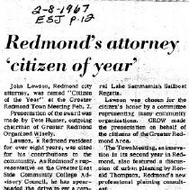 John Lawson is “citizen of the year” 1967/02/08