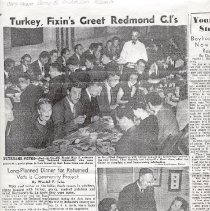 Military: Turkey, Fixin's Meet Redmond G.I.s, part 1