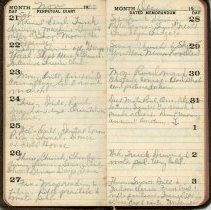 Bruce daily army camp activities, Nov 21- Dec 3, 1942