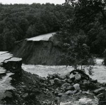 Flood of 1955 - Route 25 Embankment in Woodville