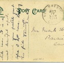 Back of postcard