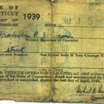 1939 Drivers Licence from Malcolm Johnson's