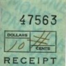 Receipt (C) from Malcolm Johnson's Wallet